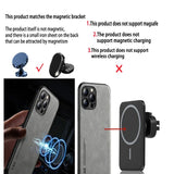 Luxury Matte Magnetic Sheepskin Leather Case For iPhone 16 15 14 13 12 11 Pro Max XR XS X 8 7 Plus