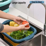 Silicone Foldable Strainer For Fruit Or Vegetables With Strainer