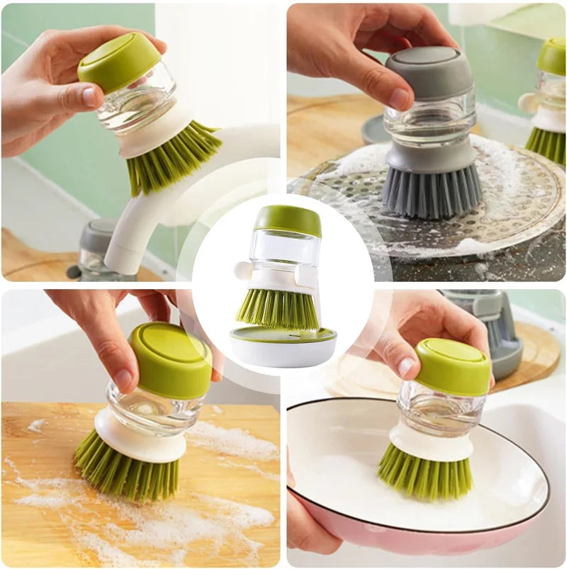 Soap Dispenser Dish Brush With Drainage Base