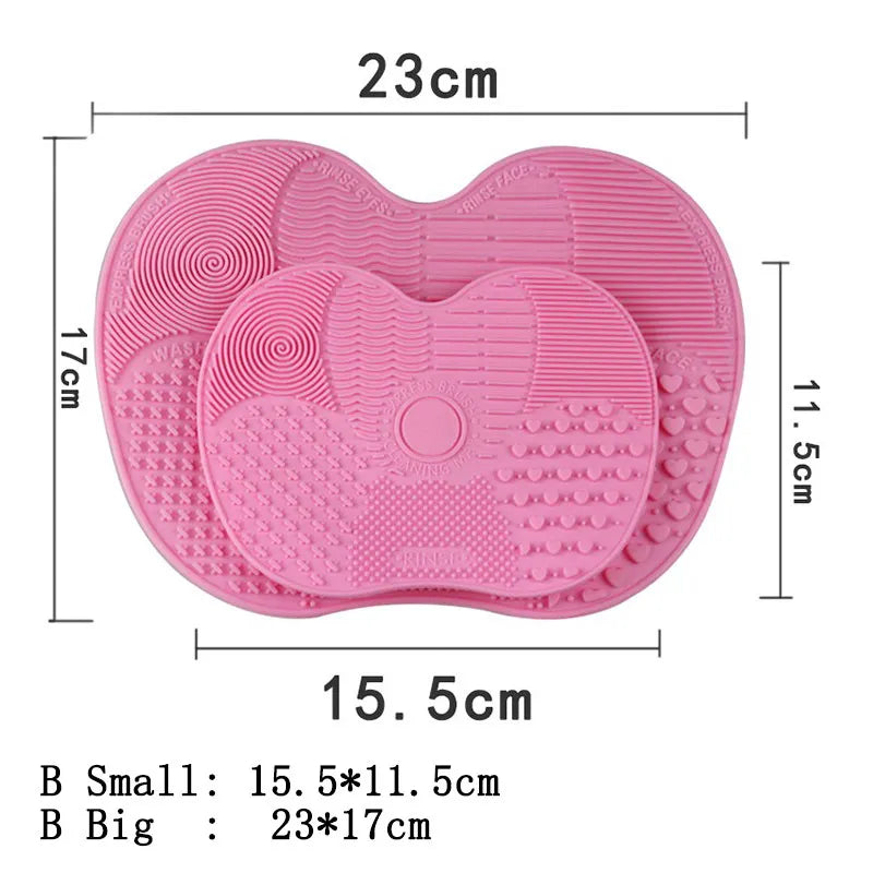 Silicone Pad with Suction Cups For Cleaning Makeup Brushes.