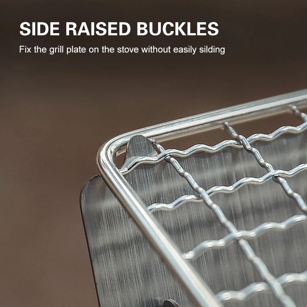 Tomshoo Portable Folding Stainless Steel Backpacking Barbeque