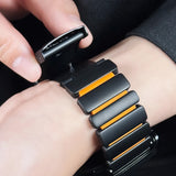 Luxury Titanium Strap for Apple Watch Ultra 3/2 49mm Series 11 10 46mm 45mm 44mm 42mm Or Silicone Bracelet For iwatch 9 8 7 6 SE 5