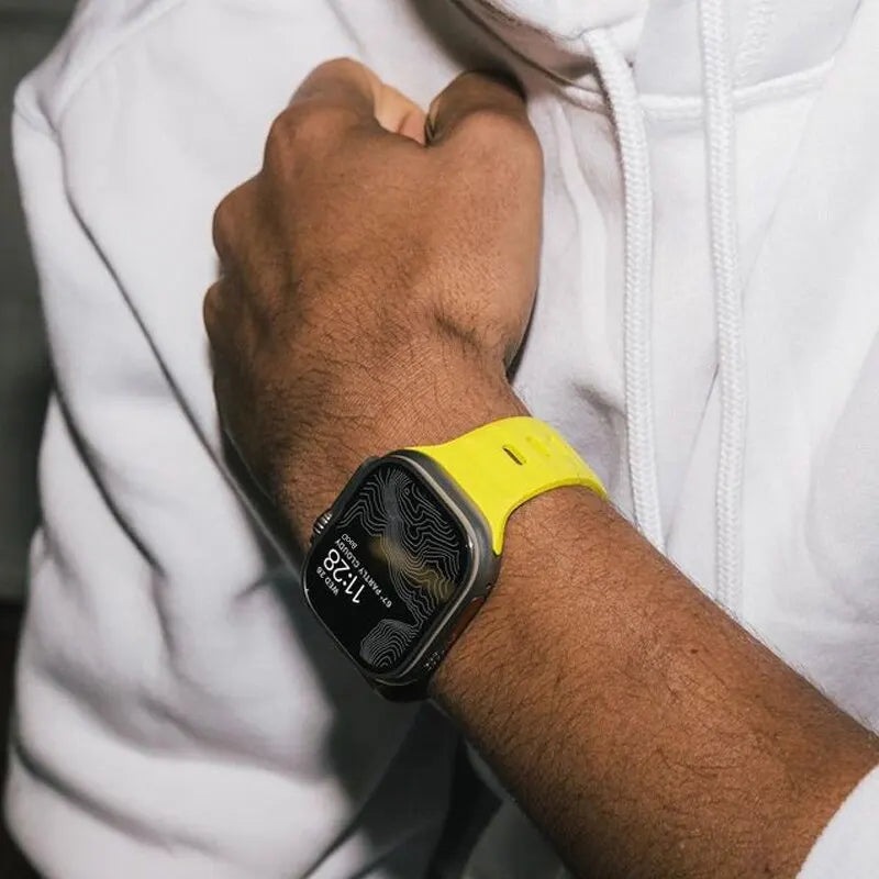 Silicone Straps For Apple Watch Band 9 8 7 6 SE 5 4 3 38mm 40mm 41mm 42mm 44mm 45mm Bracelet iWatch Series Ultra 3 2 1 Band 49mm
