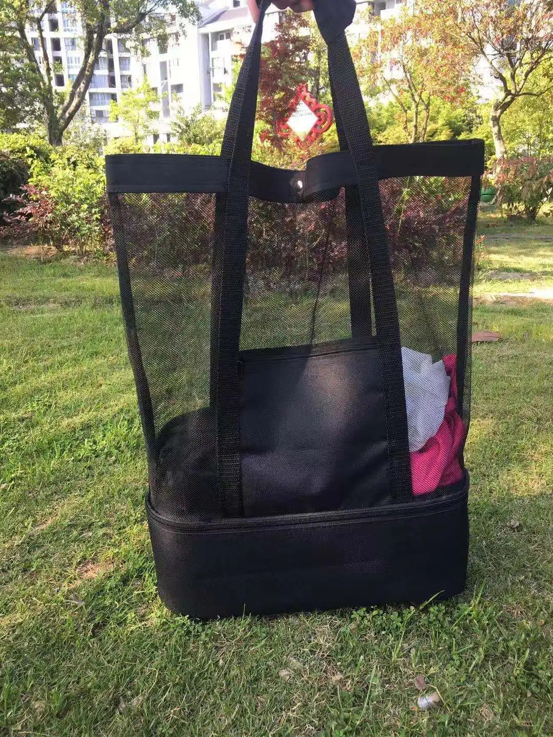 Women Mesh Transparent Beach Bag