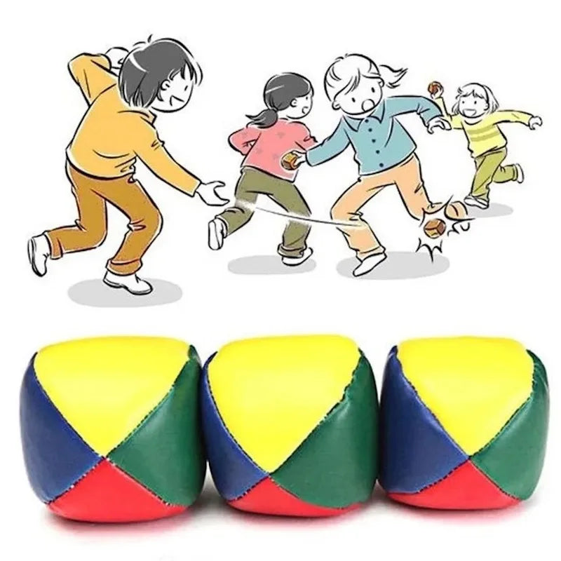 PVC 3 Or 6 Leather Juggling balls filled With Sandbag