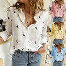 Women's Casual Long Sleeve Cotton Linen Blouse.