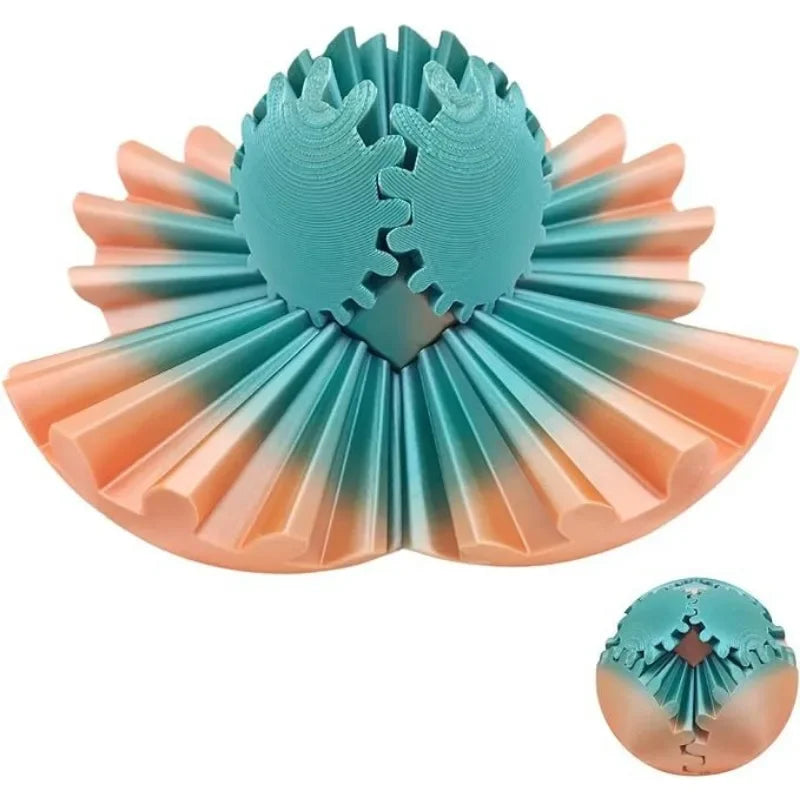 3D Printed Cube Fidget Spin Ball For Relaxing Due To Stress and Anxiety