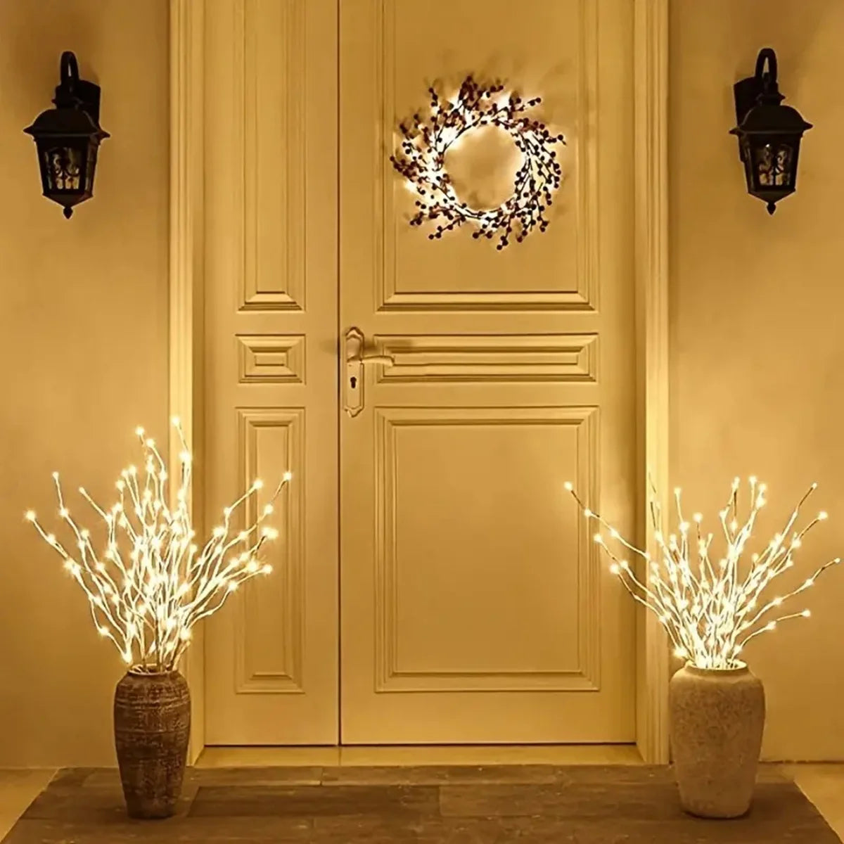 1 PC Battery Operated 20 LED  White Birch Branch Lights