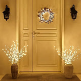 1 PC Battery Operated 20 LED  White Birch Branch Lights