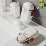 Travel Soap Dish Container With Drain Board and Tight Seal.