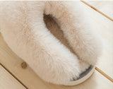 Winter Faux Suede Plush Closed Toe Slippers.