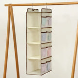Hanging Non-woven Wardrobe Organizer With Optional Pockets And Drawers