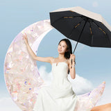 24 Bone Automatic Open Close Folding Umbrella With SPF 50 UV Sun Protection