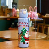 3D Printed 700ml Christmas Water Bottle With Plastic Water Cup