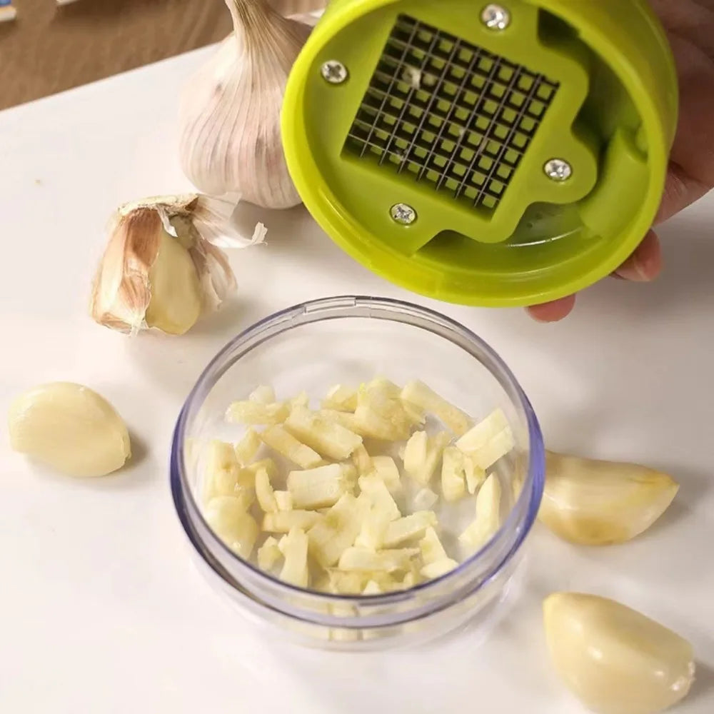 Mini Garlic Press Chopper with Storage Box