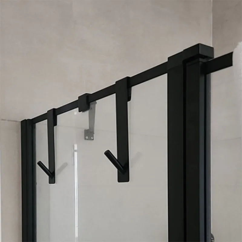 Stainless Steel Glass Door Hanger And Hooks With EVA To Avoid Anti-Scratch and Anti-Skid.