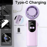 USB Rechargeable Foldable  Handheld Turbo Fan