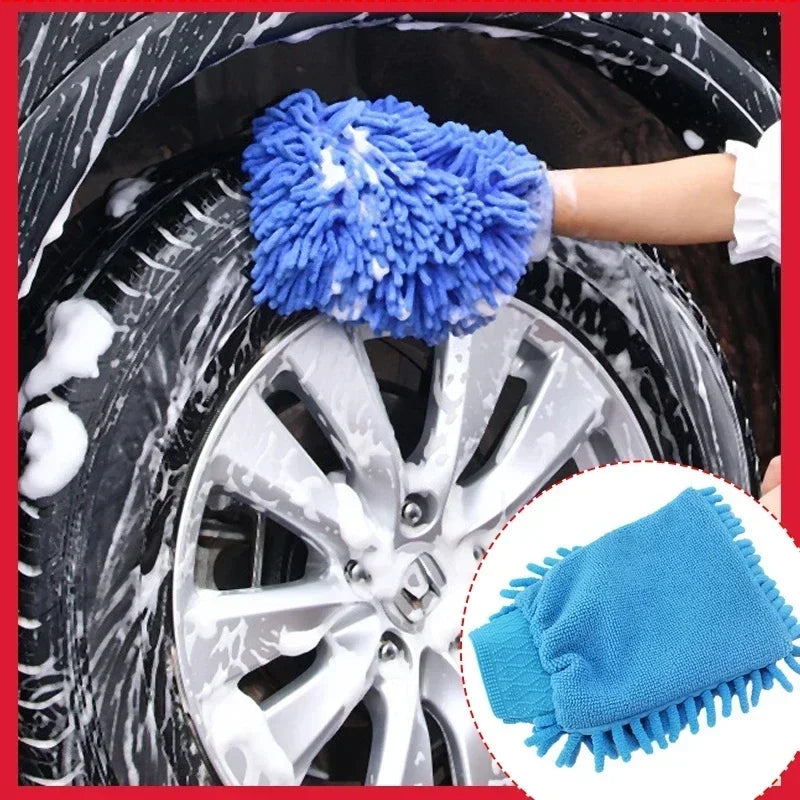 5PCS Double-sided Microfiber Washable Cleaning Mitt