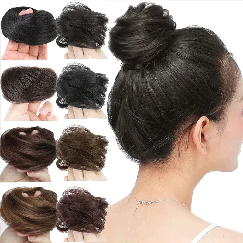 Seamless Synthetic Hair Ring Bun