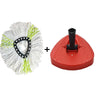 1 SET Triangular Spin Mop Base Head with Replacement Microfiber Pad