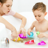 1/6 Pcs Dinosaur Light-Up Floating Bath Toys