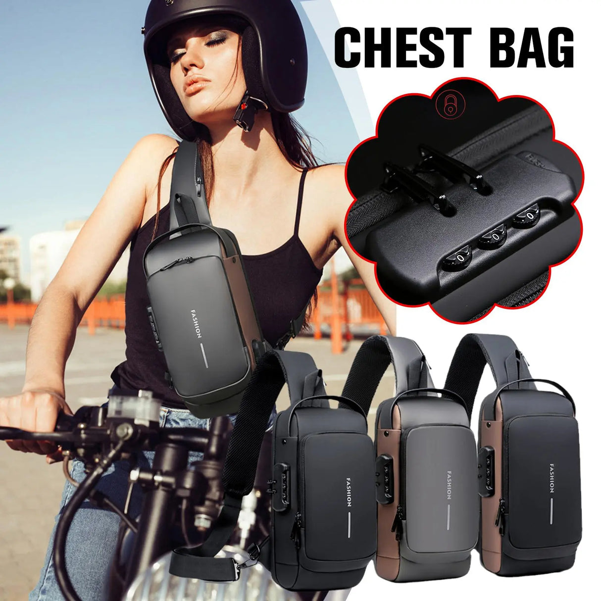 Women Or Men's USB Charging Anti Theft Crossbody Shoulder Bag