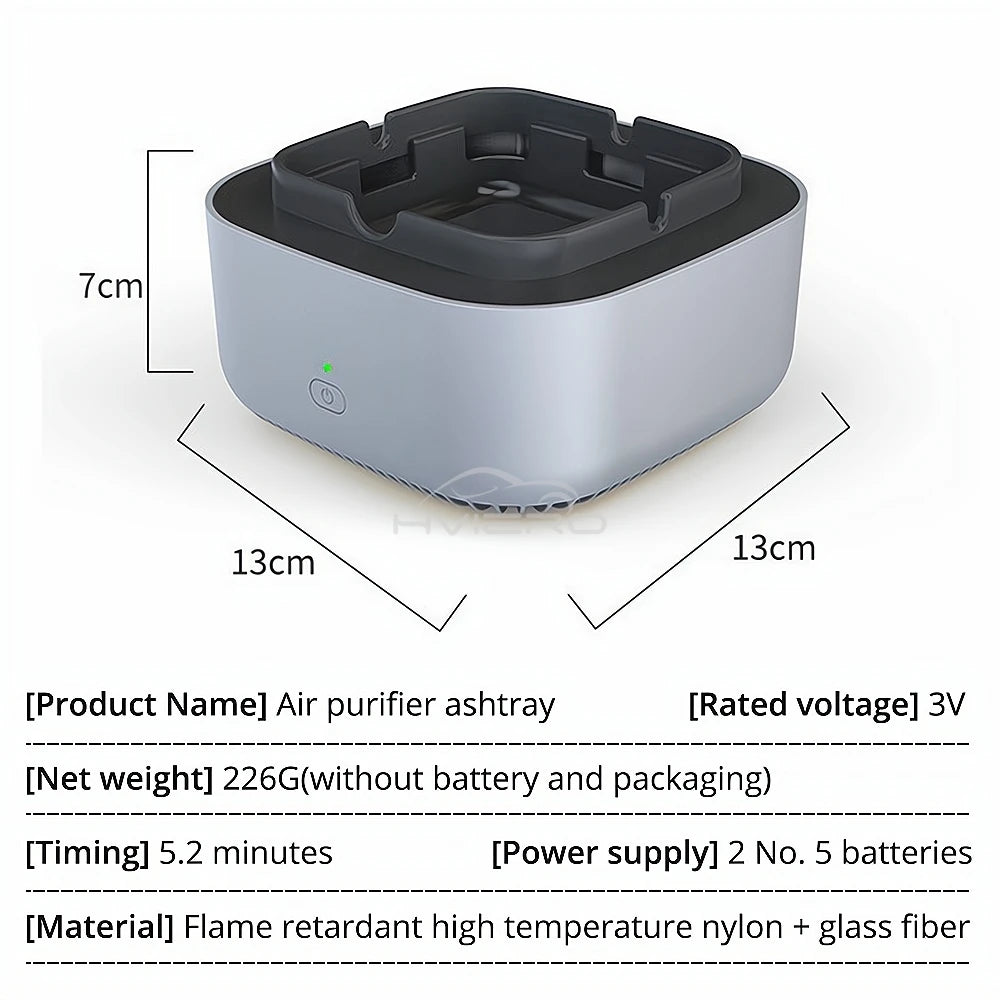 Air Purifier Ashtray With Filter To Remove Odor