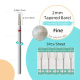 HYTOOS 5Pcs/Set Diamond Nail Drill Bits To Clean Cuticles And Nails