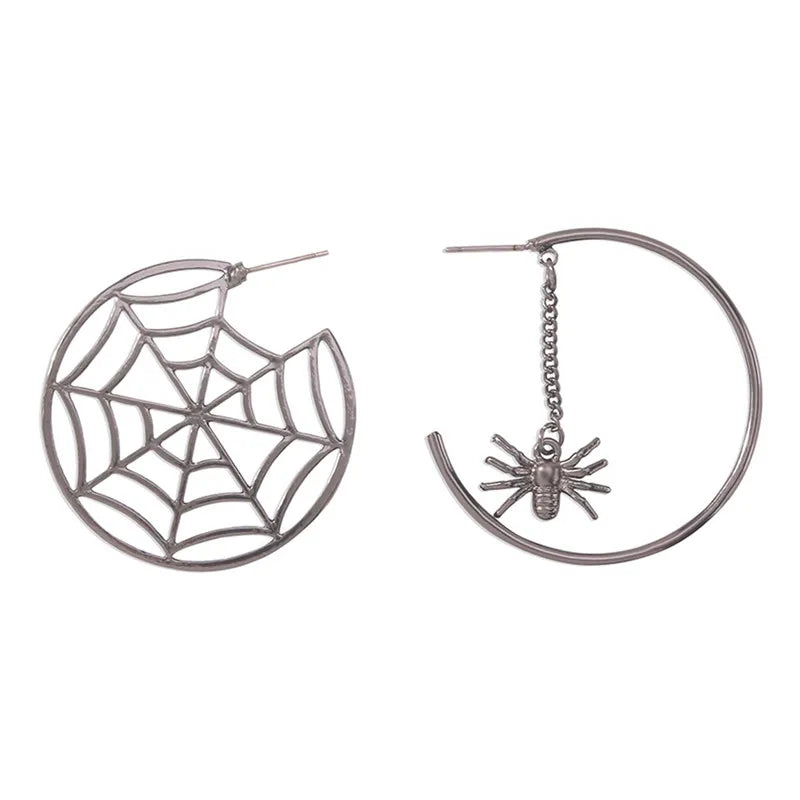 Halloween Skull, Skeleton,Ghost And Spider Web Dangle Earrings