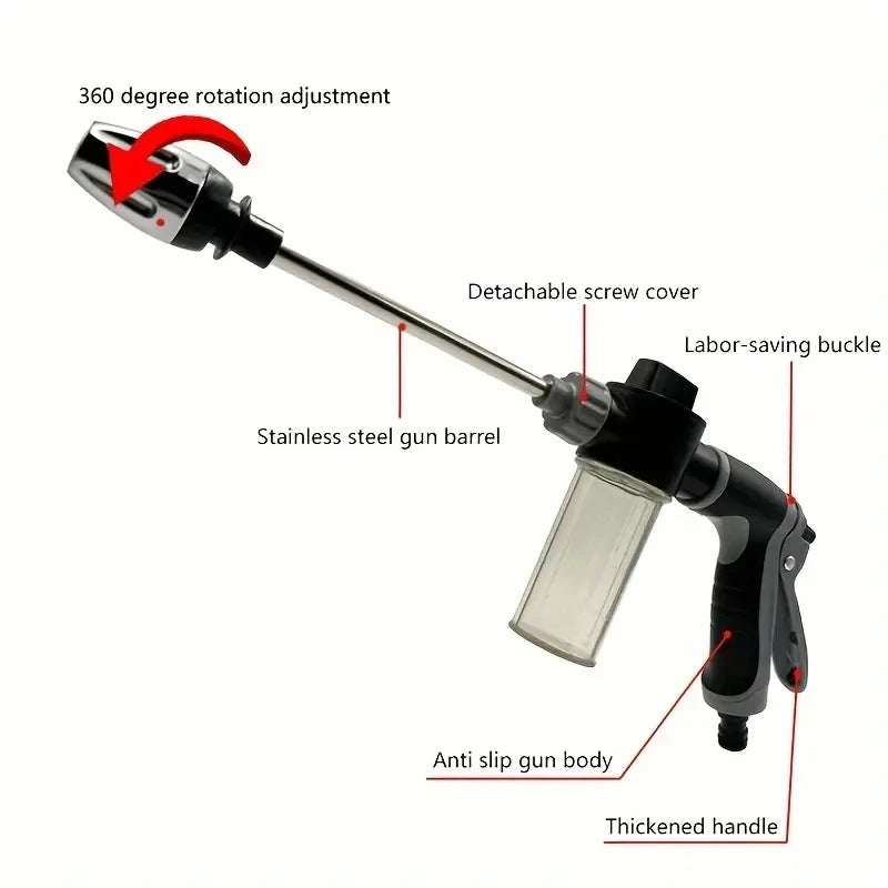 High Pressure Multi-Function Garden Nozzle with Soap Container
