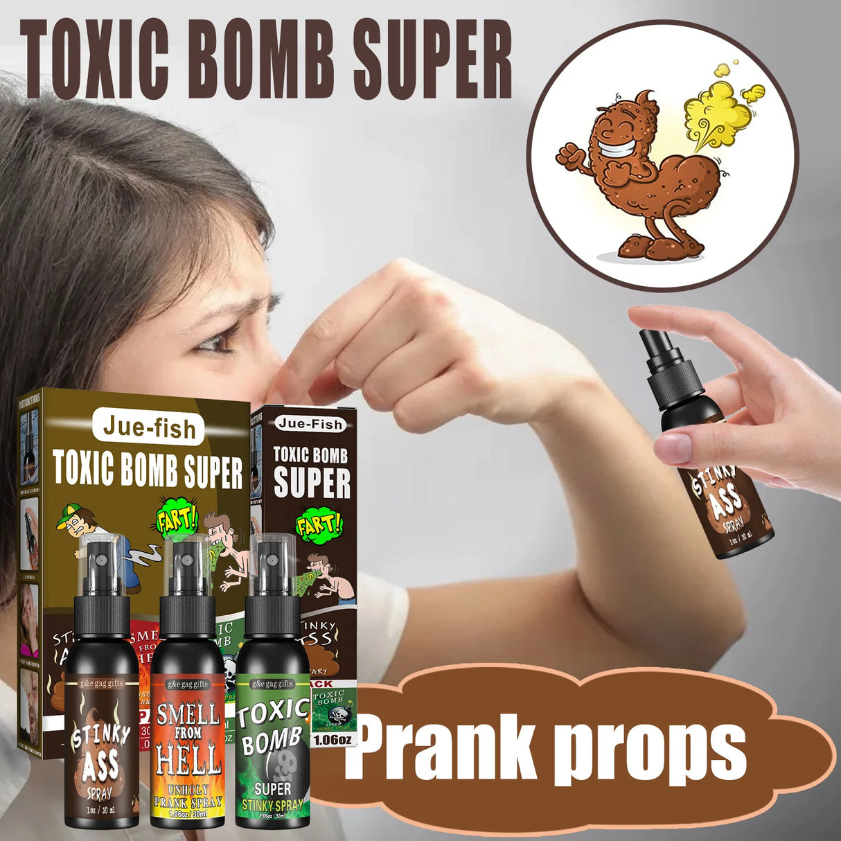 Adult's Hilarious Non Toxic Fart Smell Spray For Gag Gifts