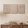 3PCS Retro Wood Indoor Wall Hanging Art