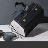 PU Leather Portable Storage Case For 5 Pairs of Glasses