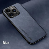 Luxury Matte Magnetic Sheepskin Leather Case For iPhone 16 15 14 13 12 11 Pro Max XR XS X 8 7 Plus