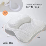 Bath Pillow for Neck & Back Support with Strong Suction Cups