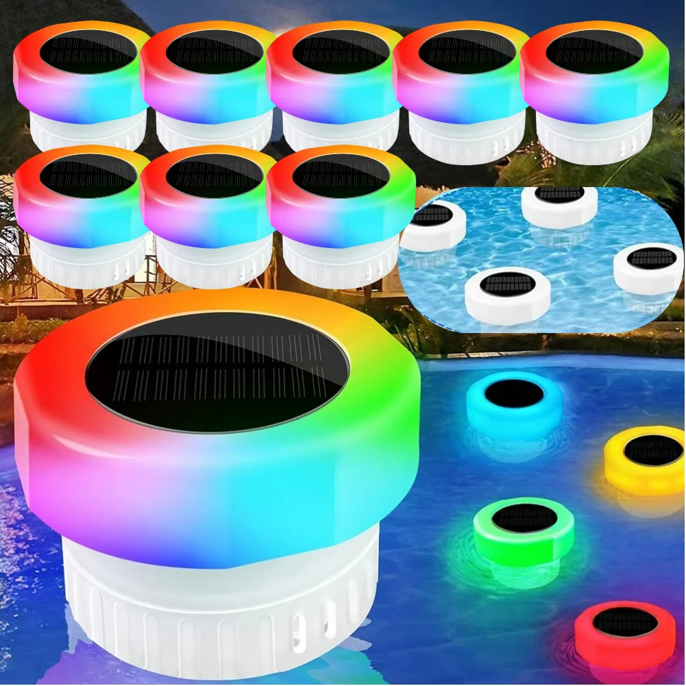 Solar Floating Chlorine 3 Inch Dispenser with Colorful Light