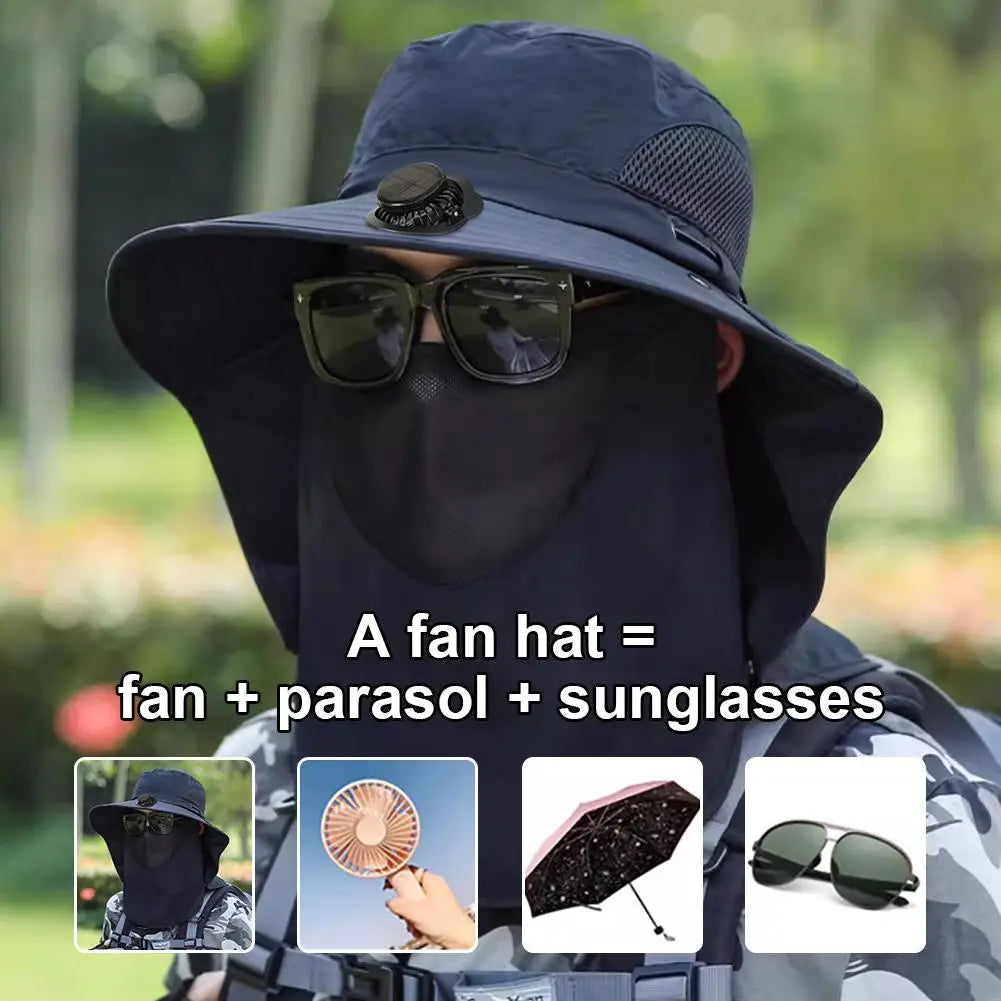 Solar Charging Fan Hat