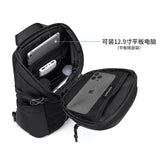 Ozuko Men and Women's USB Waterproof Crossbody Anti-Theft Chest Bag