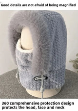 Winter Plush Warm Thick Hood with Scarf