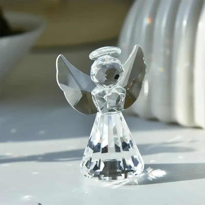 Crystal Christmas Angel Statue