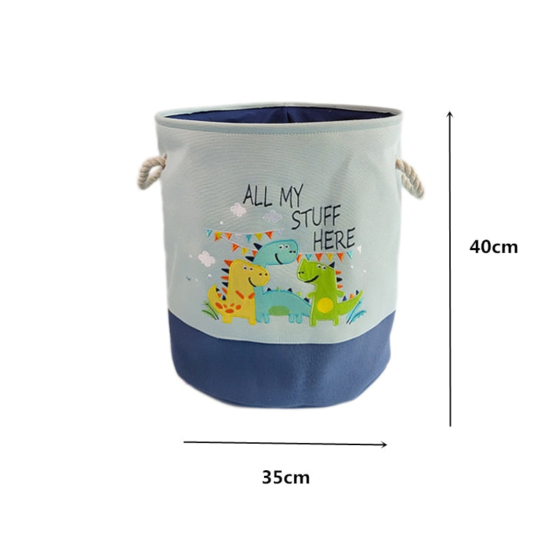 Foldable Canvas Cartoon Animal Laundry Basket OR Toy Storage.