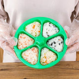 6 in 1 Onigiri Triangular Rice Mold With Lid