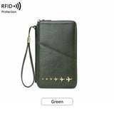 Women Or Men's RFID Multifunctional PU Leather Passport Wallet