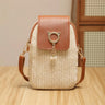 Women's Handwoven Crossbody Shoulder Bag With Lock Closure