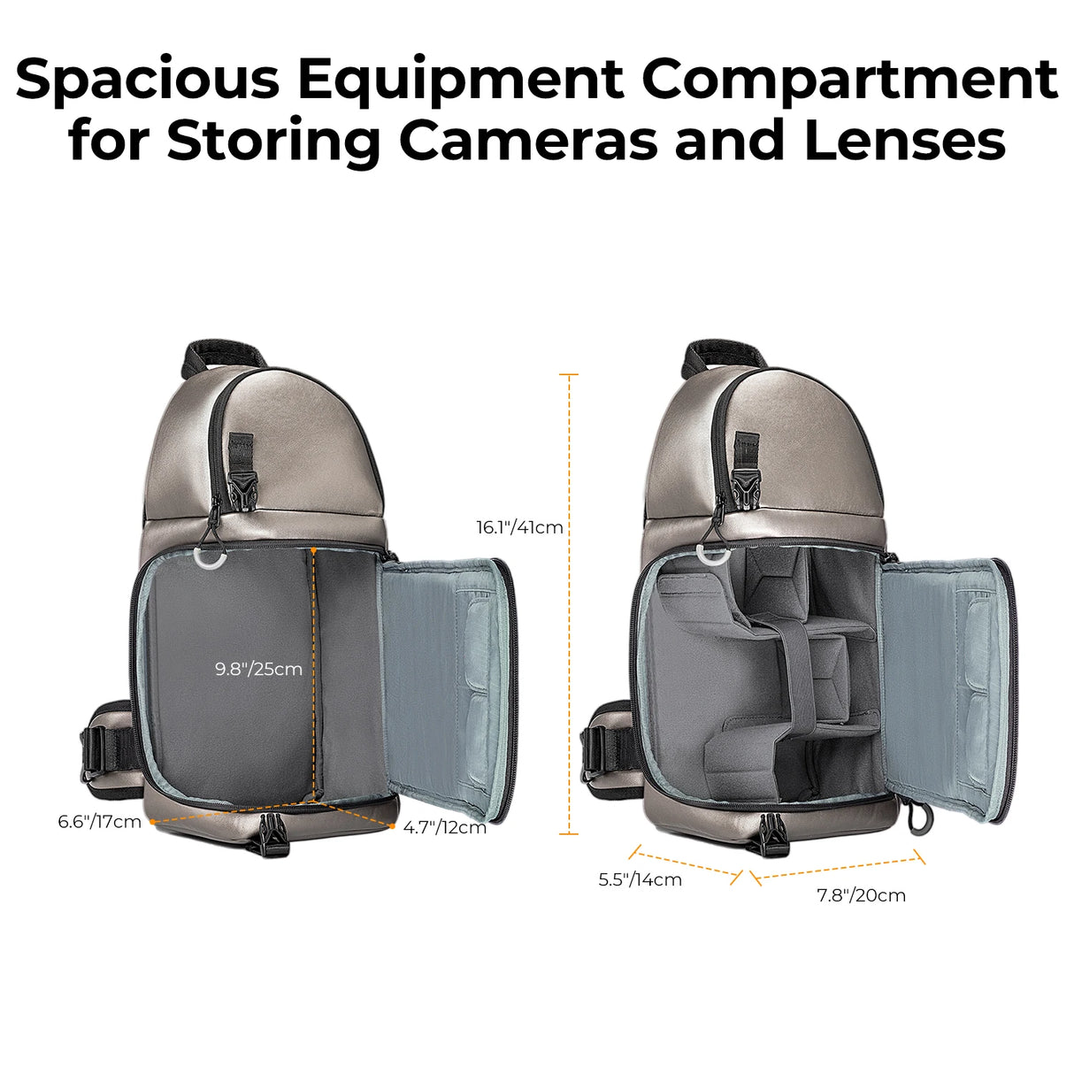 K&F Concept Waterproof 10L DSLR/SLR Sling Camera Backpack