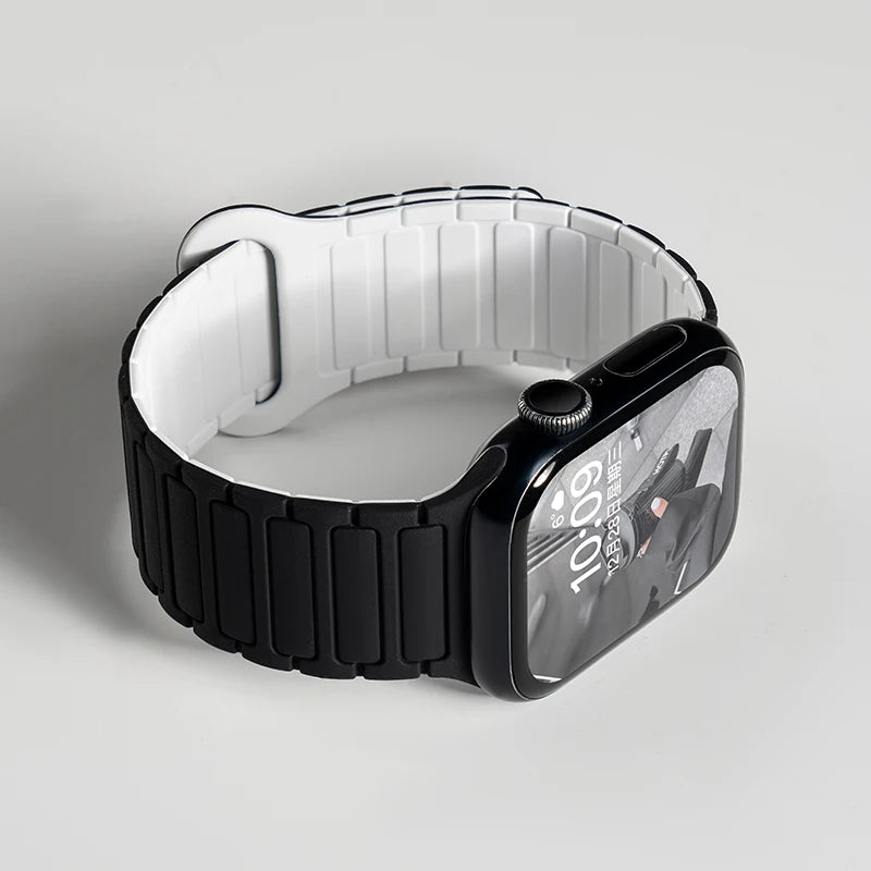 Silicone Magnetic  Strap for Apple Watch 46mm 42mm 49mm 45mm 41mm 44mm 40mm Band For IWatch Ultra 2 Series 10 9 8 7 6 SE 5 4 3