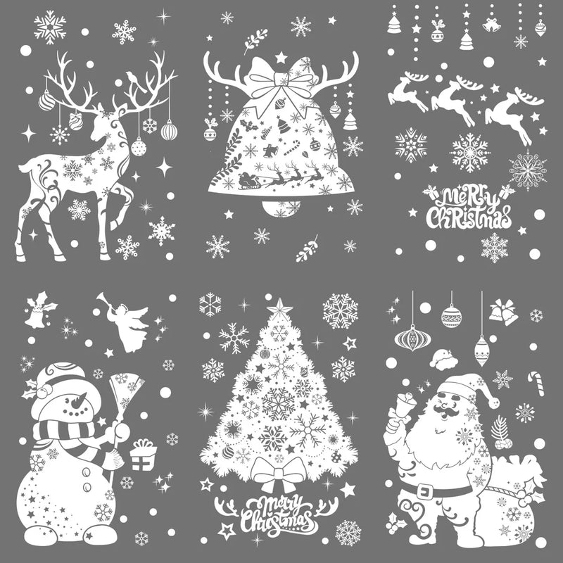 Christmas Decor Static Sticker For Windows And Mirrors.