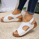 Ladies Platform Synthetic Leather Casual Sandals