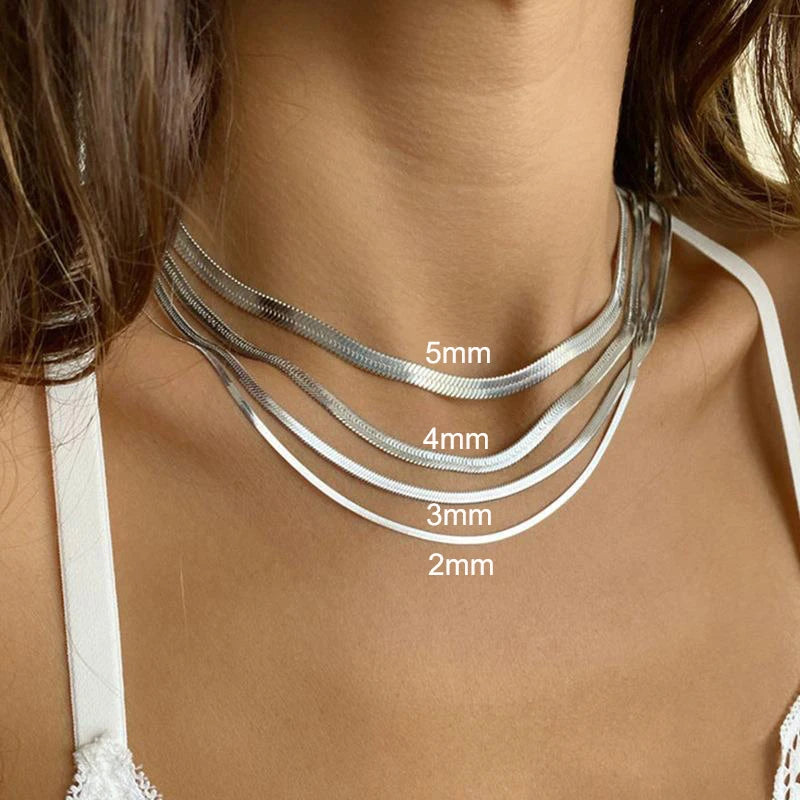 Men Or Women's 316L Stainless Steel Herringbone Chains