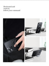 Magnetic 360°Rotation Stand Phone Case For Iphone 12 13 14 15 16 17 Pro Max Plus With Ring Holder